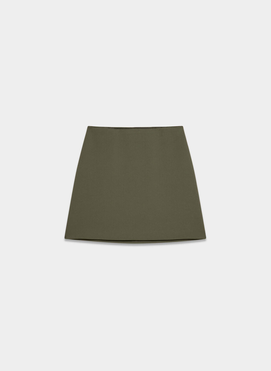 klassisk miniskjørt - crepette dark olive