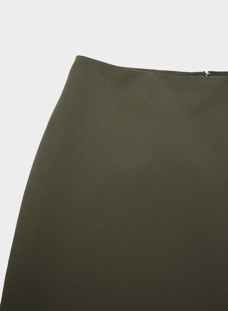 klassisk miniskjørt - crepette dark olive
