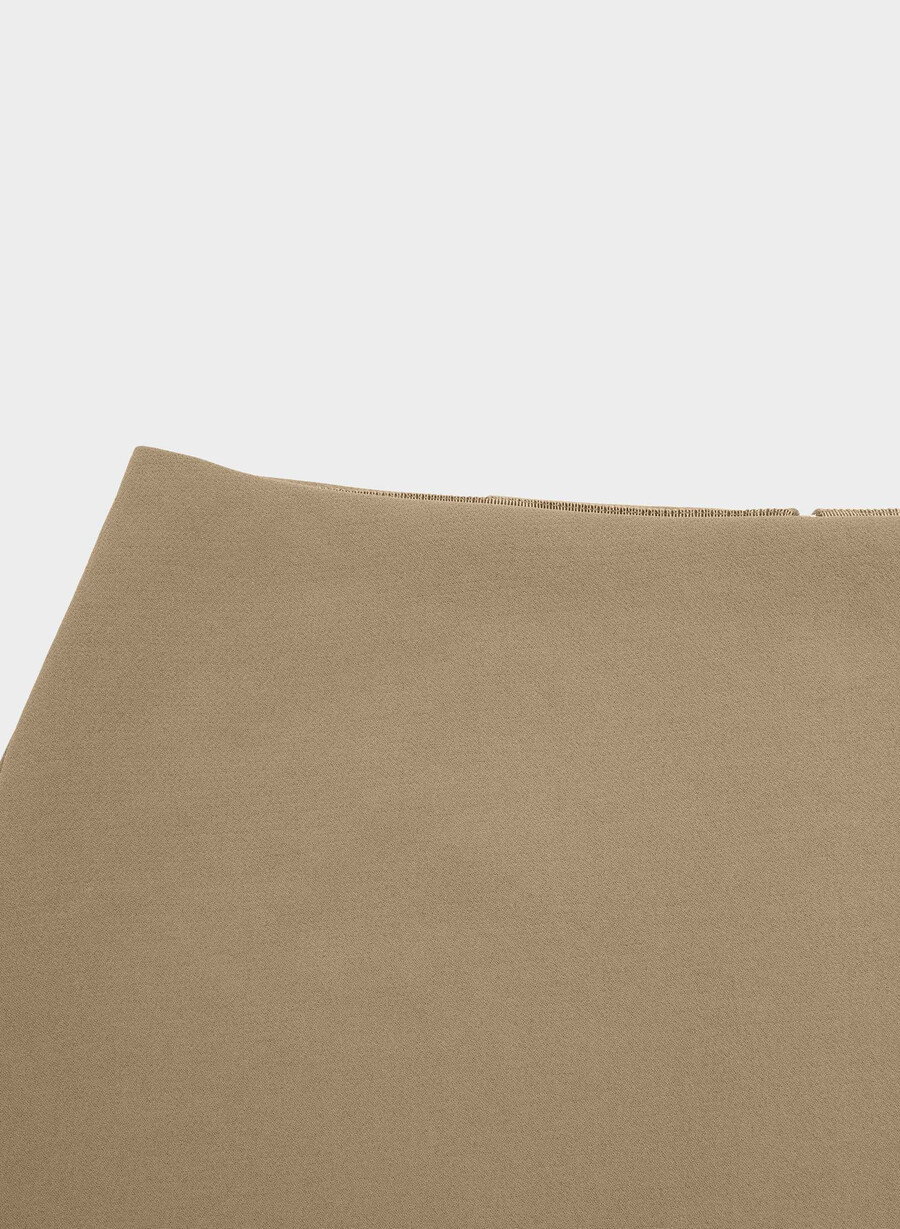 klassisk miniskjørt - crepette folio brun
