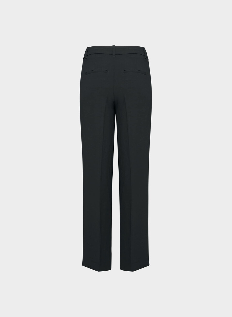 the effortless pant lo-rise - crepette svart