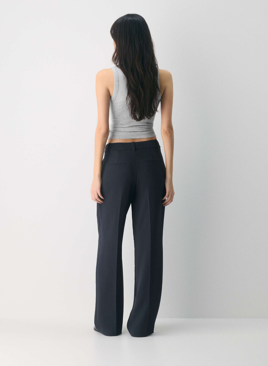 the effortless pant lo-rise - crepette mØrk navy