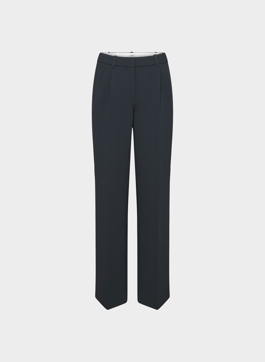 the effortless pant lo-rise - crepette mØrk navy