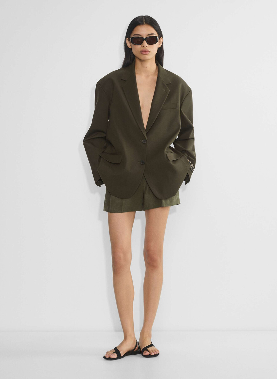 vogue blazer - city wool mØrk oliven