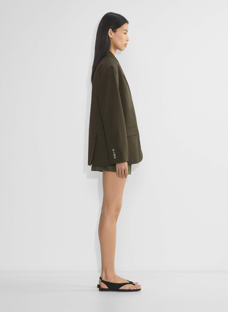 vogue blazer - city wool mØrk oliven