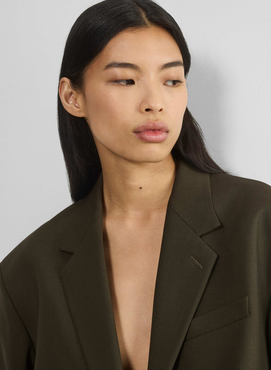 vogue blazer - city wool mØrk oliven