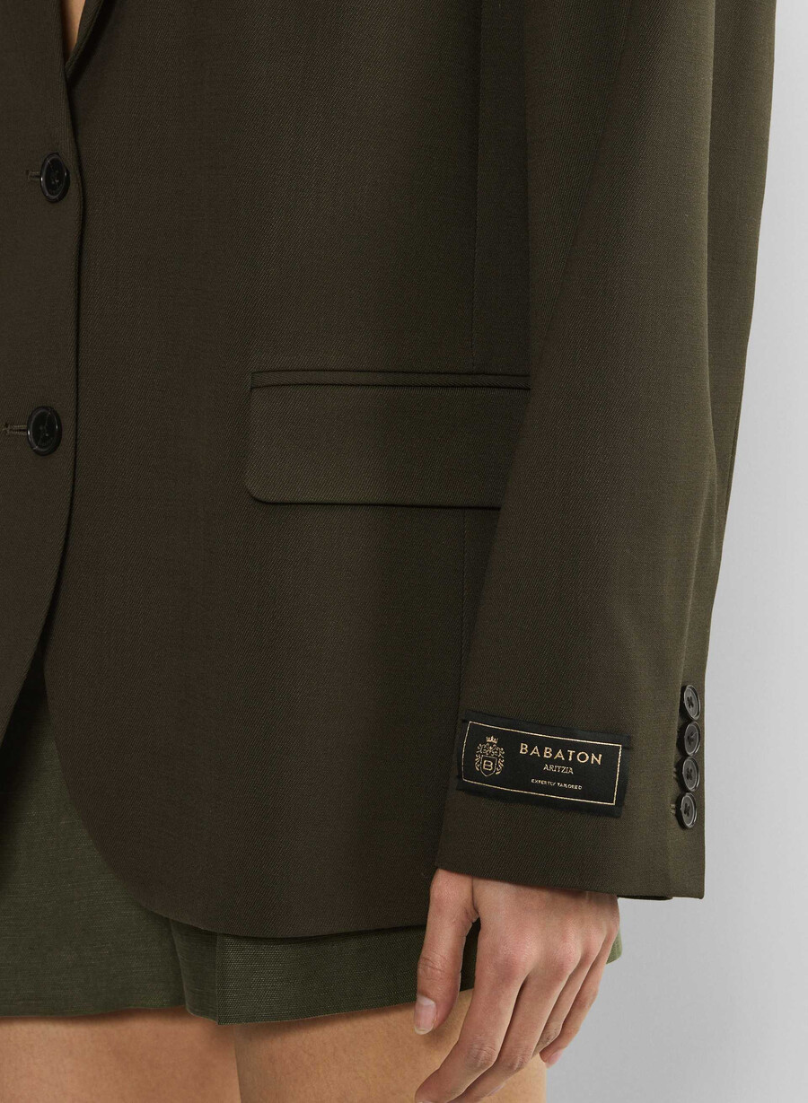 vogue blazer - city wool mØrk oliven