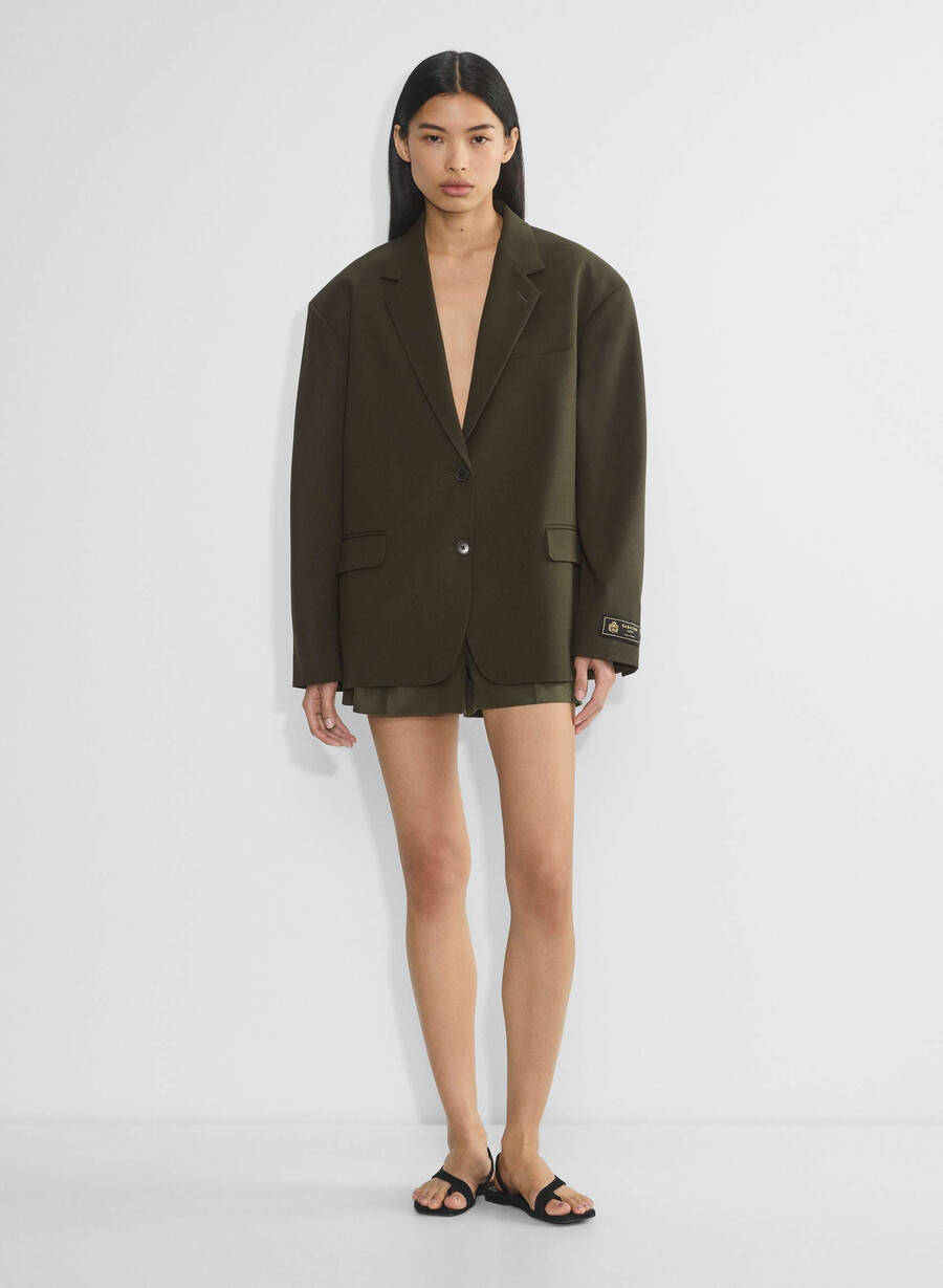 vogue blazer - city wool mØrk oliven