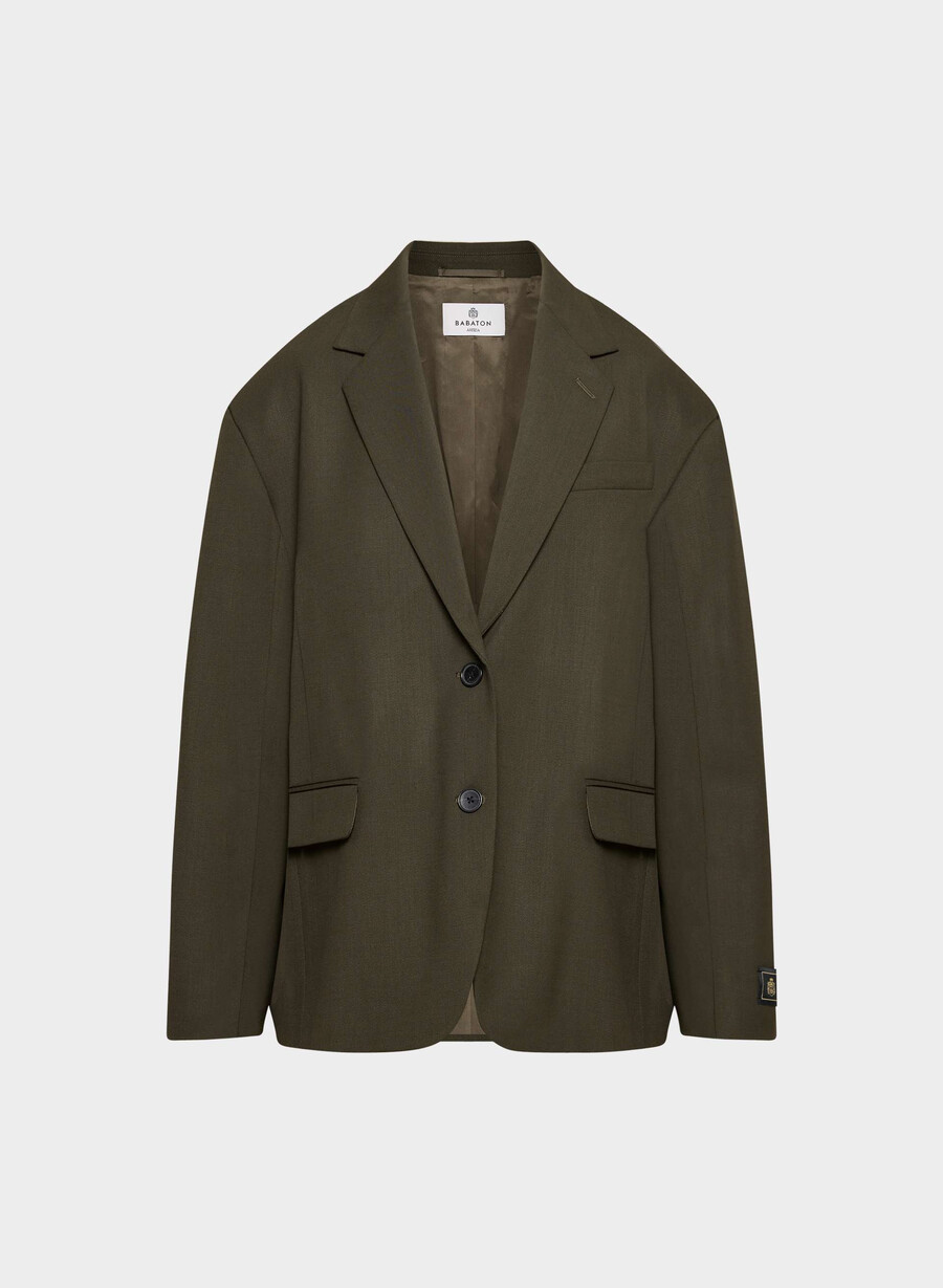vogue blazer - city wool mØrk oliven
