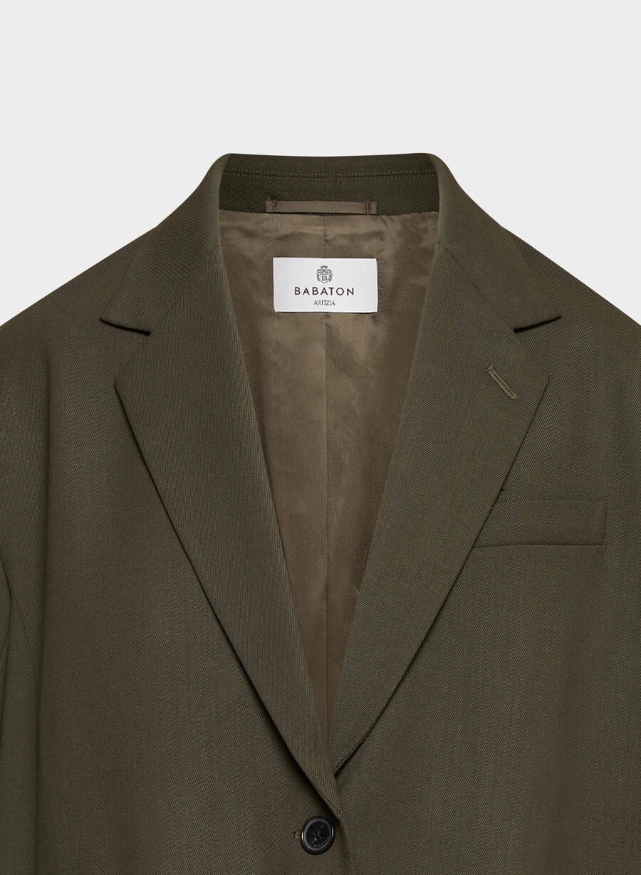 vogue blazer - city wool mØrk oliven