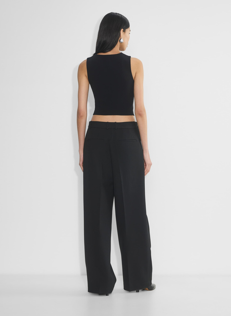 deniro vest - mirror crepe svart