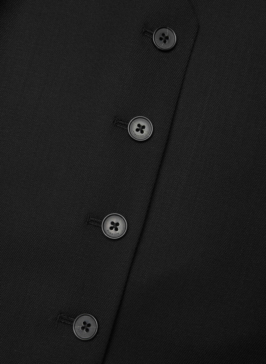deniro vest - mirror crepe svart