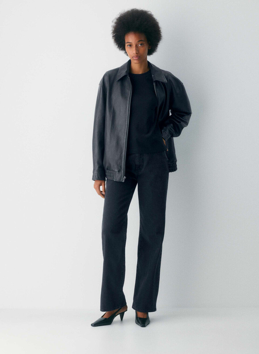 denim forum farrah high-rise wide jean svart eyeliner