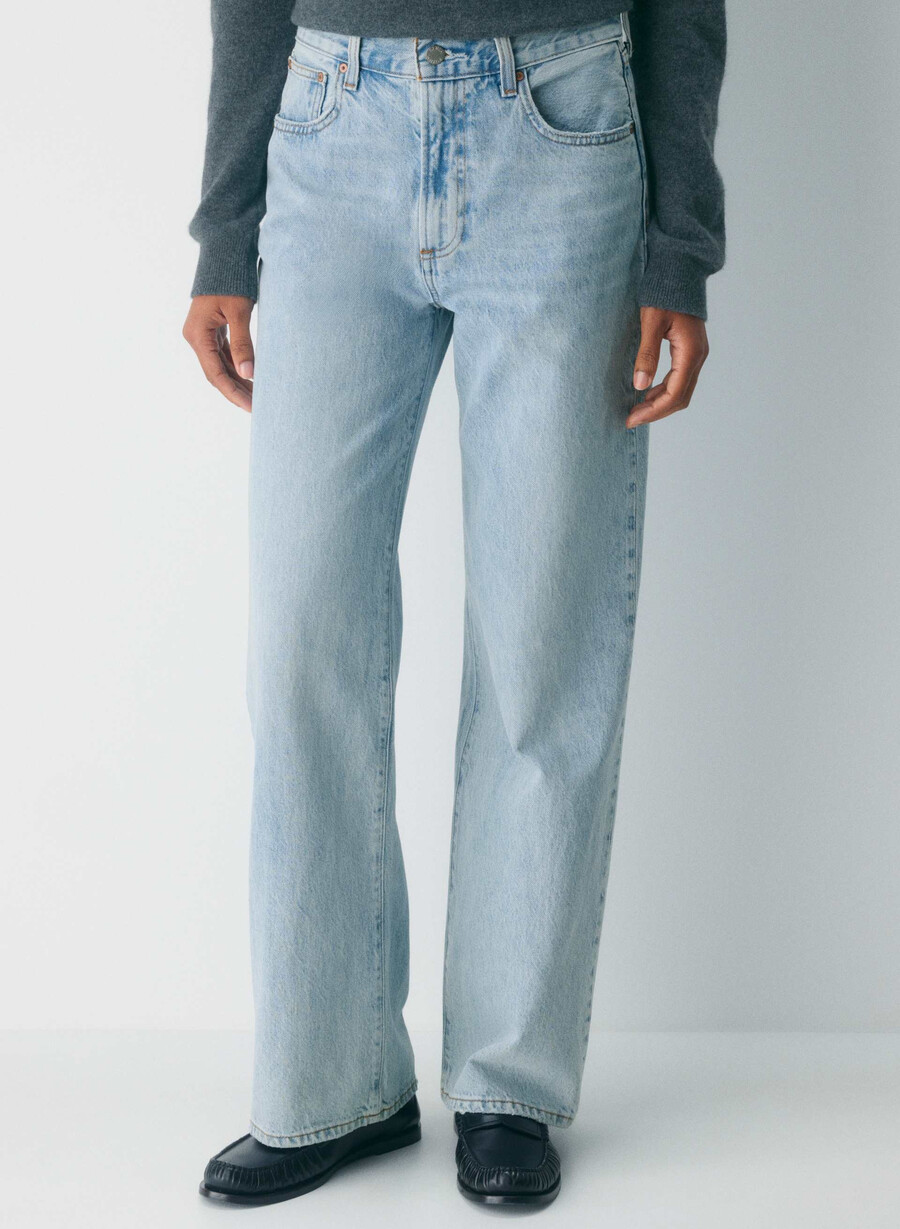 denim forum farrah high-rise wide jeans 15 år brl thr bleu