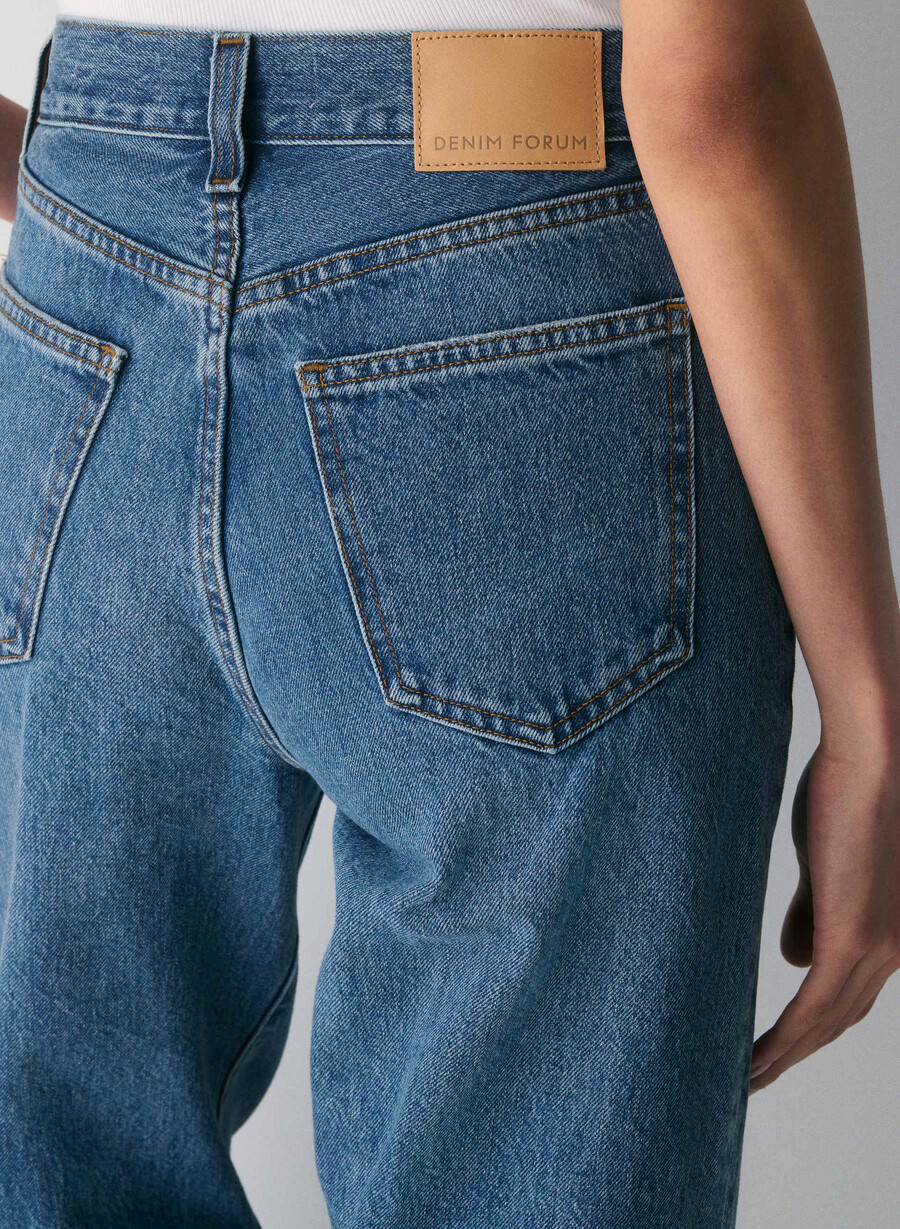 denim forum farrah high-rise wide jeans 5 yrs kiss n tell blÅ