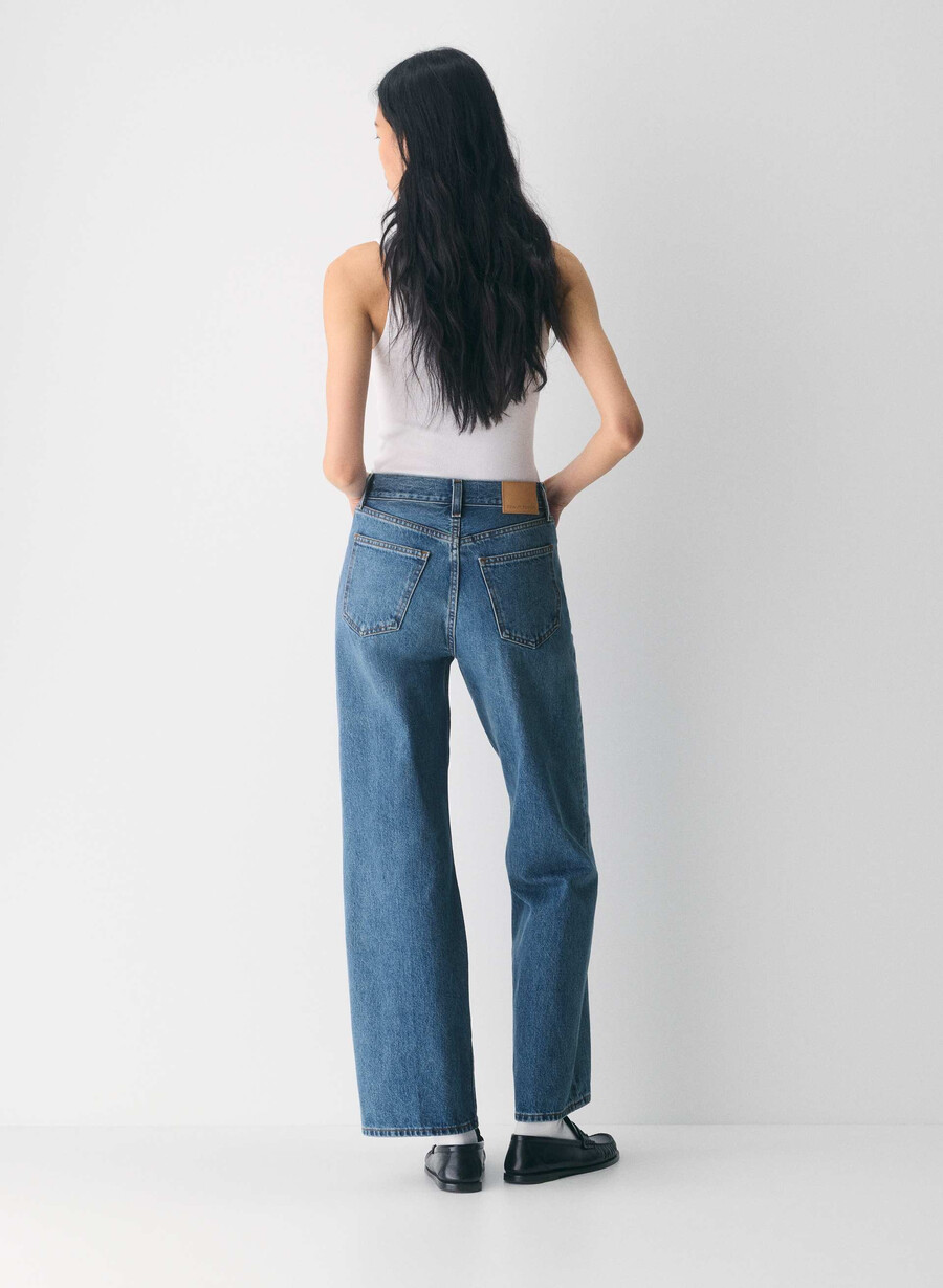 denim forum farrah high-rise wide jeans 5 yrs kiss n tell blÅ