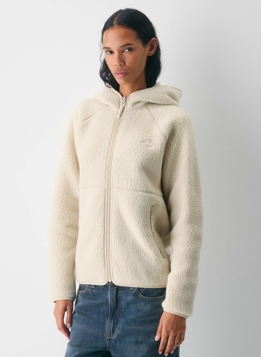 polartec thermal pro raglan-hettegenser med glidelås mullein