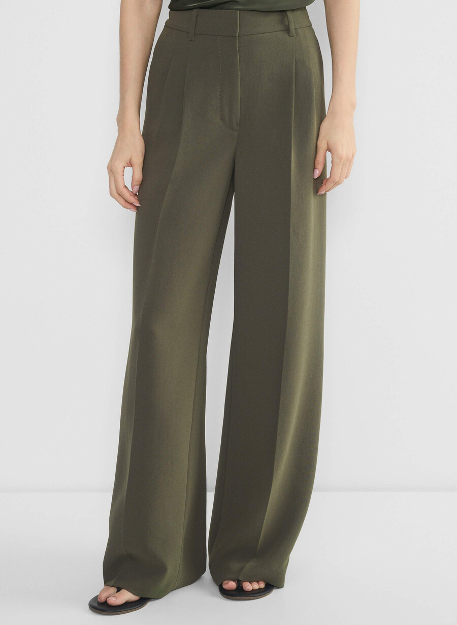 the effortless pant wider – crepette mØrk oliven