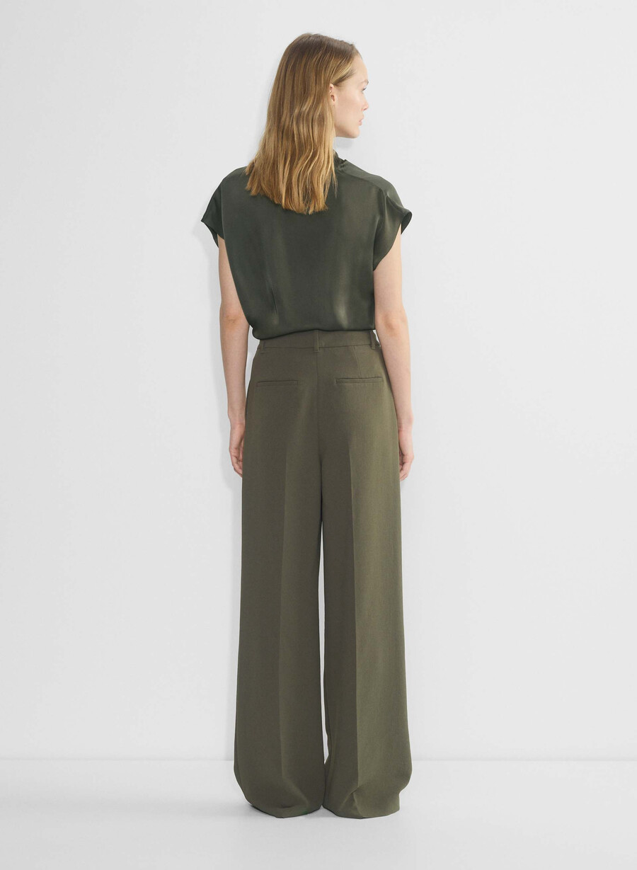 the effortless pant wider – crepette mØrk oliven