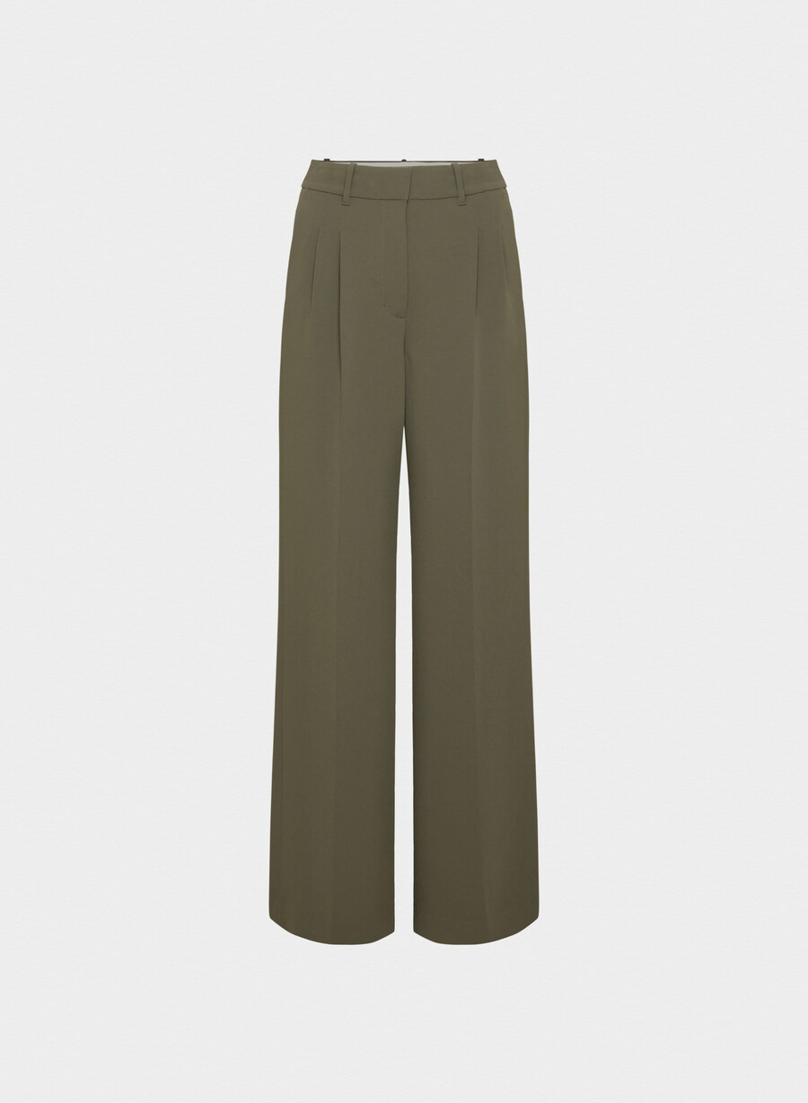 the effortless pant wider – crepette mØrk oliven