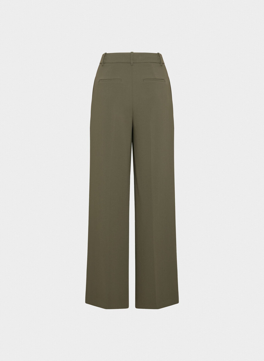 the effortless pant wider – crepette mØrk oliven