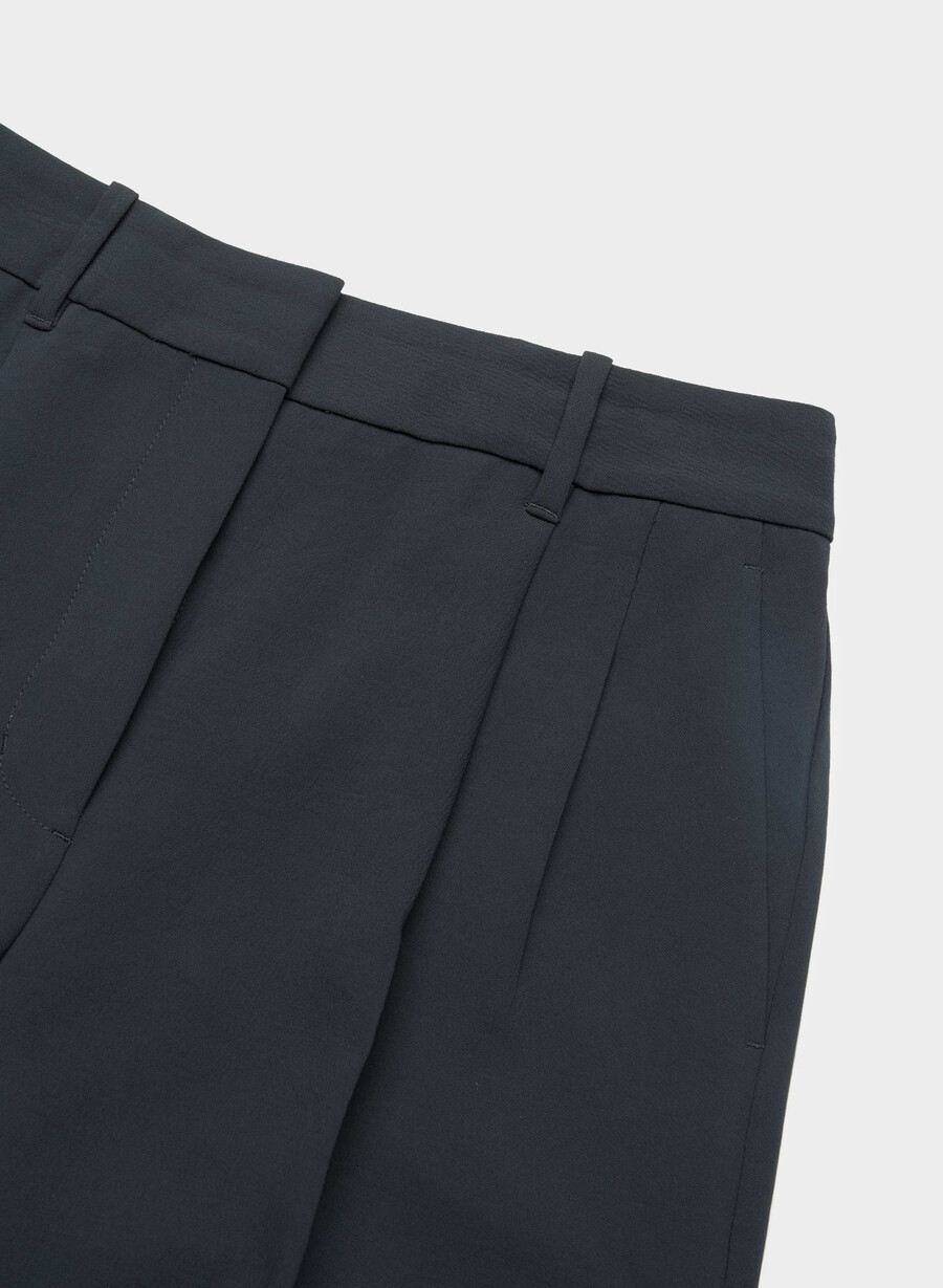the effortless pant wider - crepette mØrk nattsblÅ