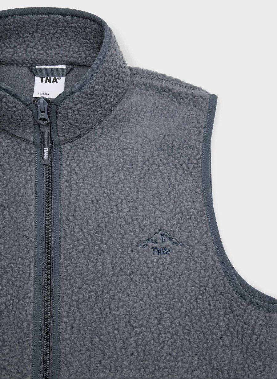 polartec thermal pro mockneck-vest vintage marineblÅ