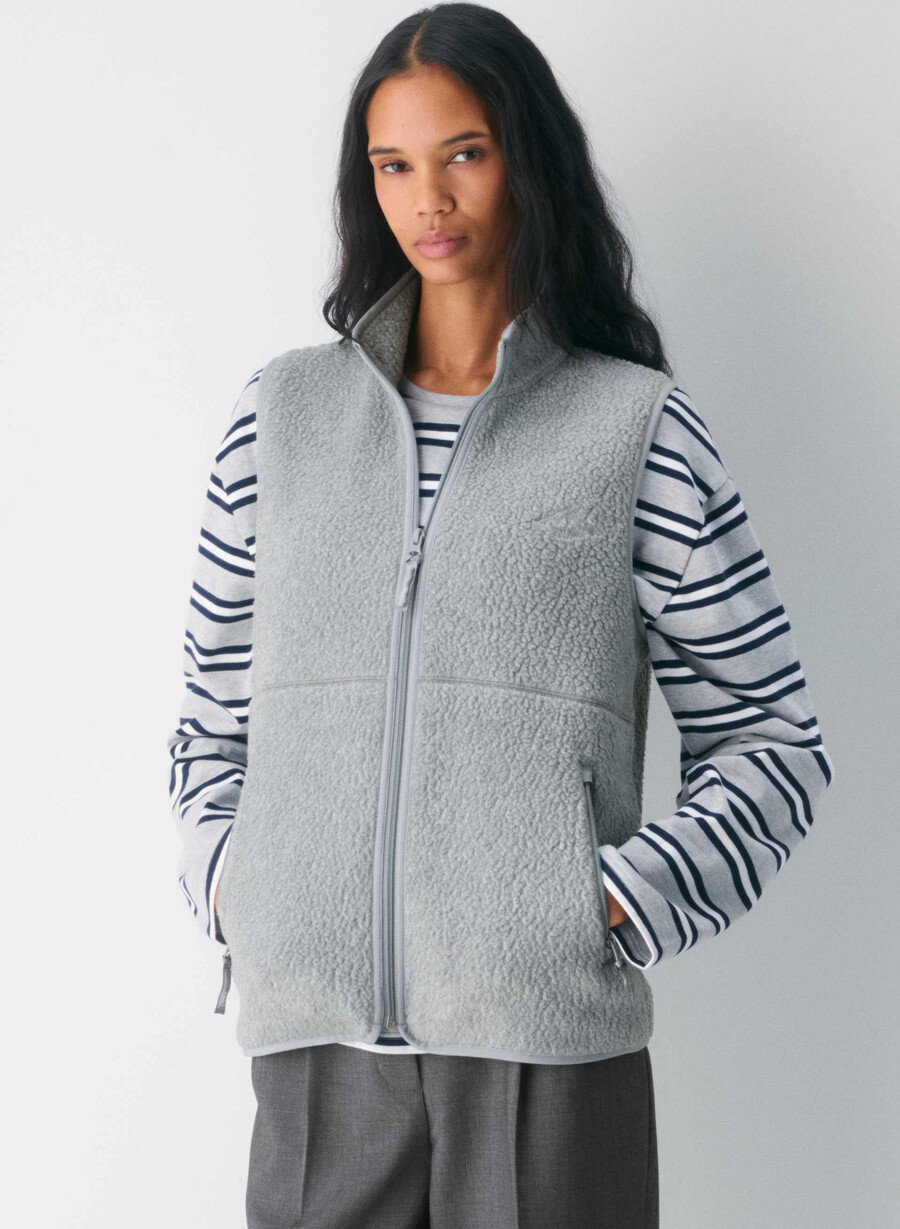polartec thermal pro mockneck-vest heather sportsgrÅ