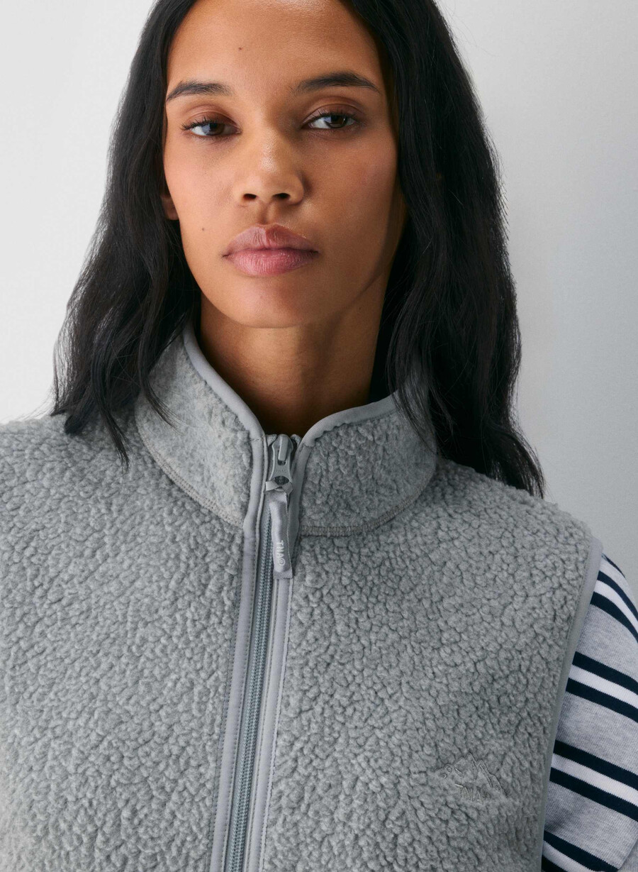 polartec thermal pro mockneck-vest heather sportsgrÅ