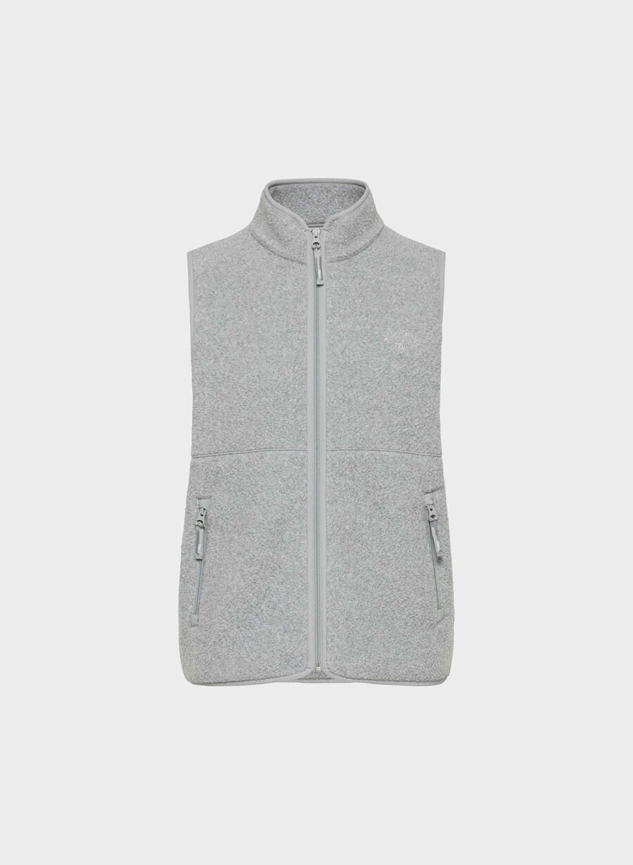 polartec thermal pro mockneck-vest heather sportsgrÅ