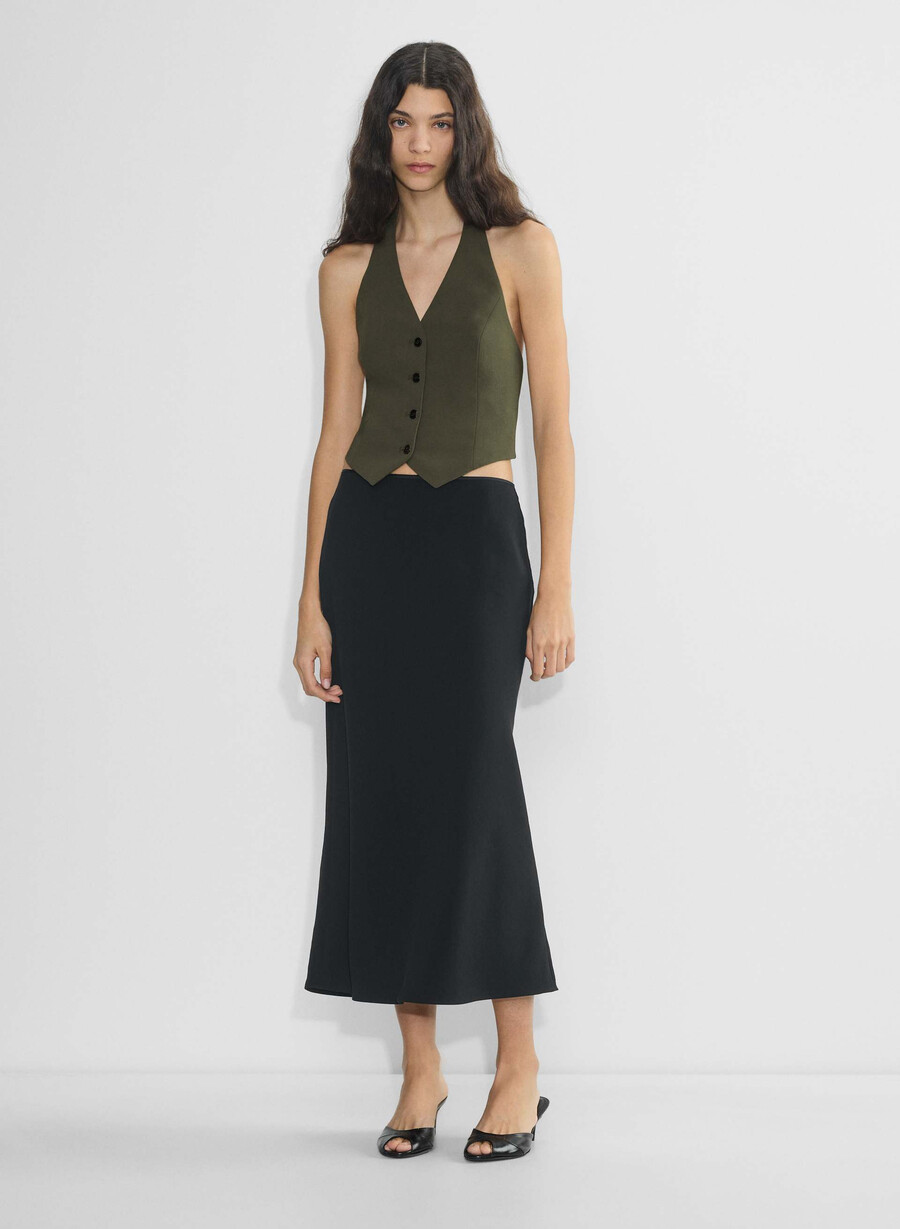 vito vest - crepette mØrk olive