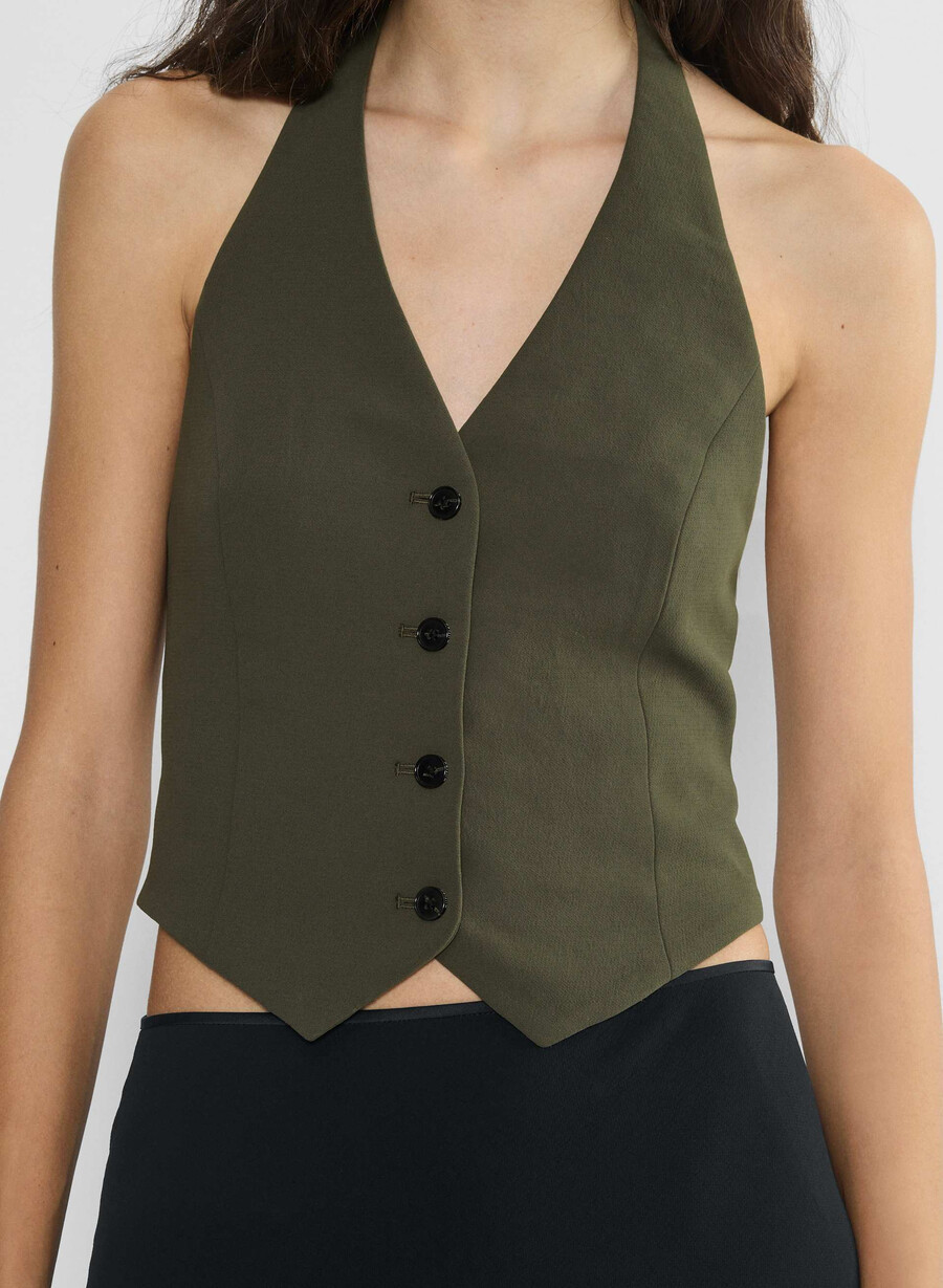 vito vest - crepette mØrk olive