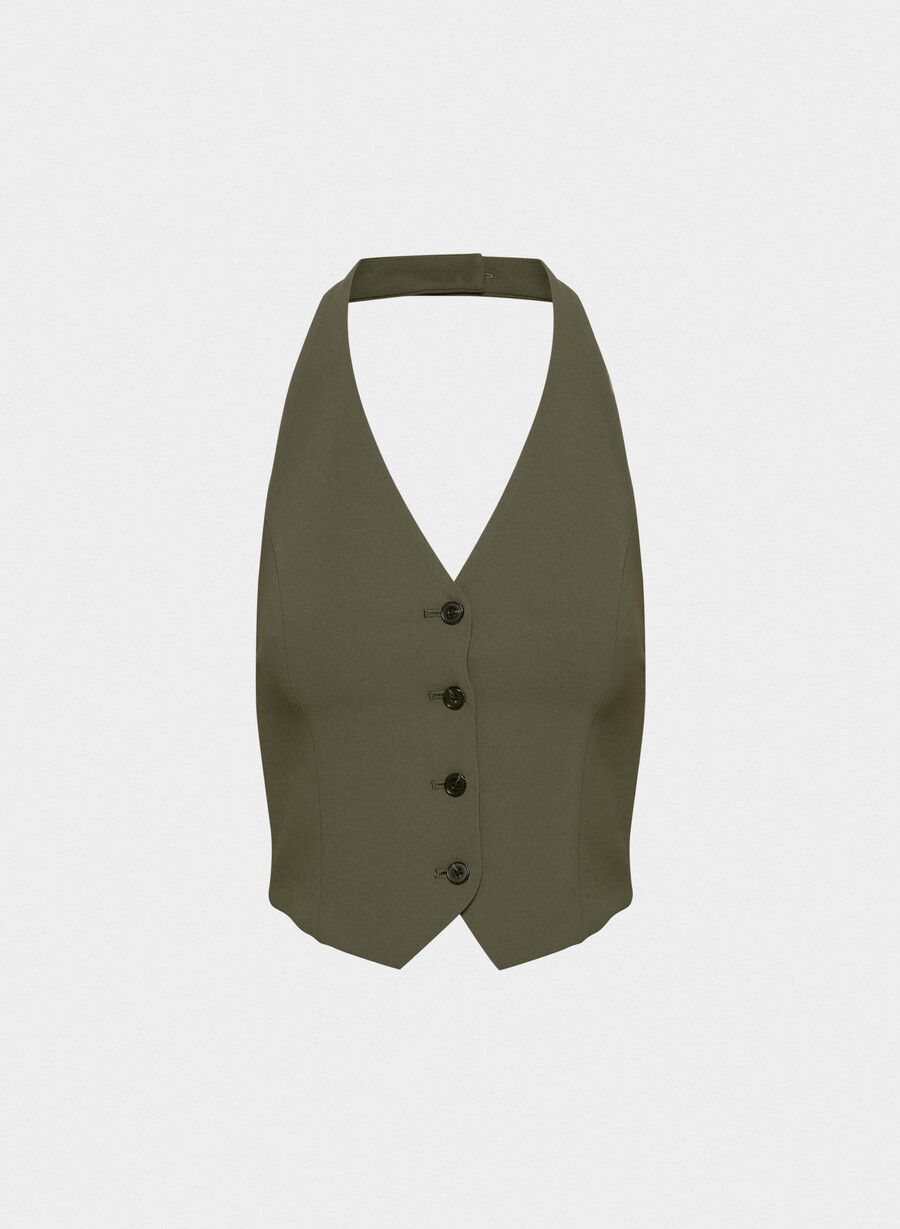 vito vest - crepette mØrk olive