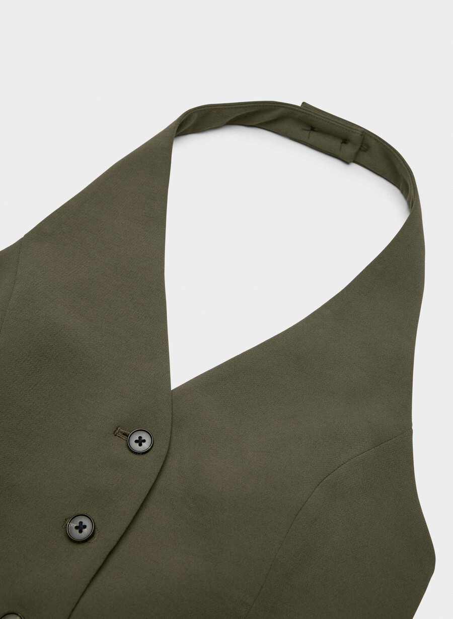 vito vest - crepette mØrk olive