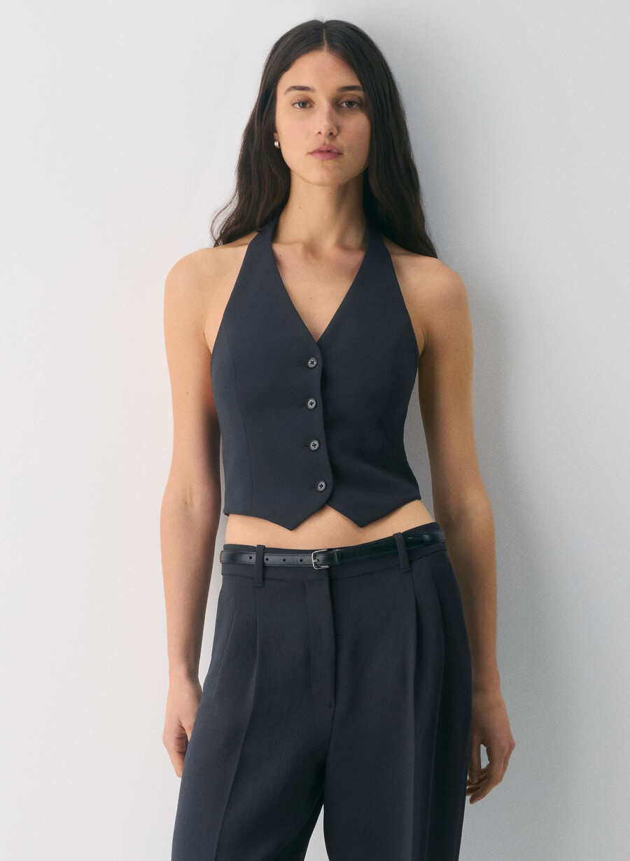 vito vest - crepette dark night navy