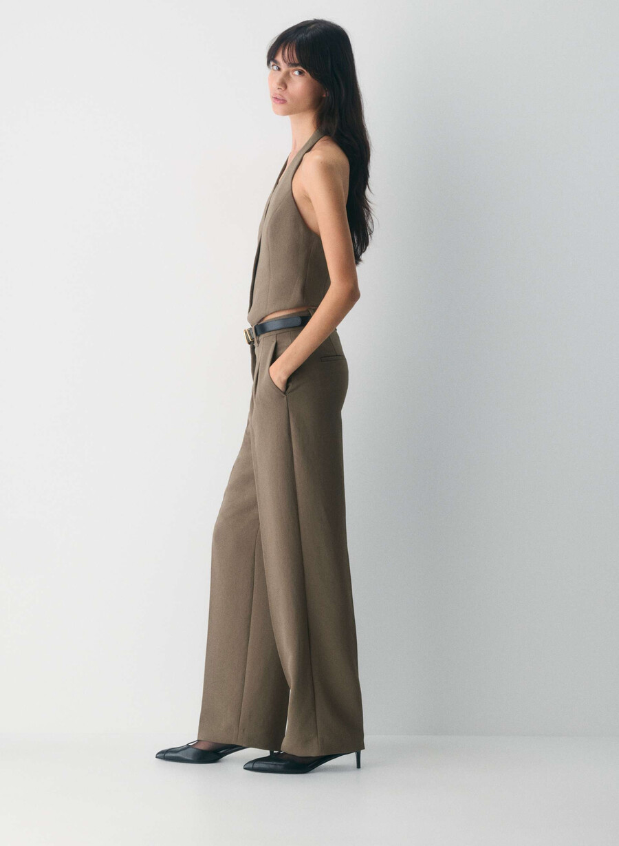 vito vest - crepette cola taupe