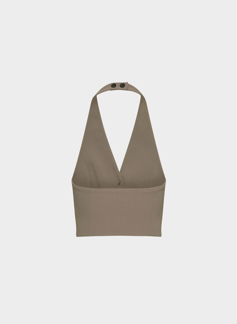 vito vest - crepette cola taupe