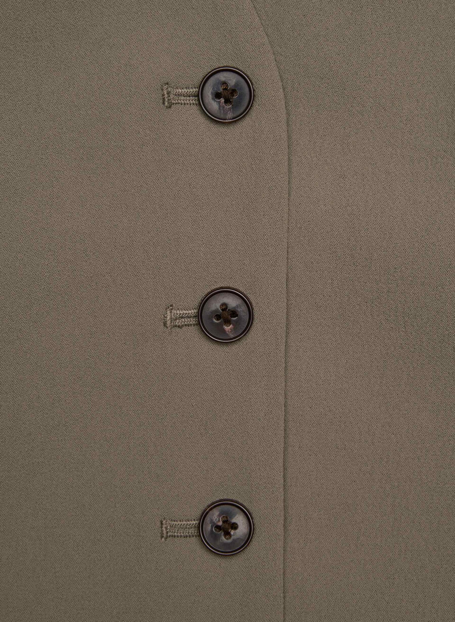 vito vest - crepette cola taupe