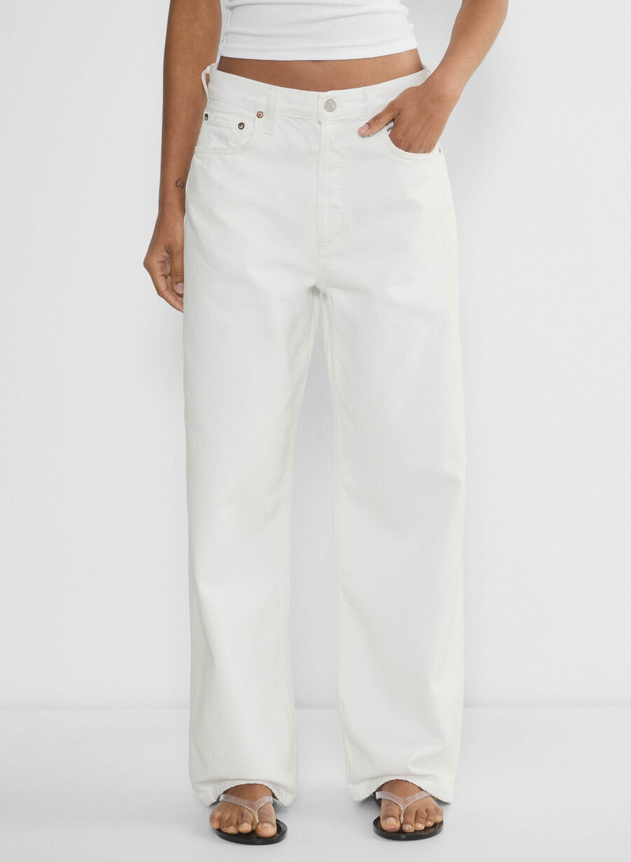 agolde lavsittende baggy jeans milkshake