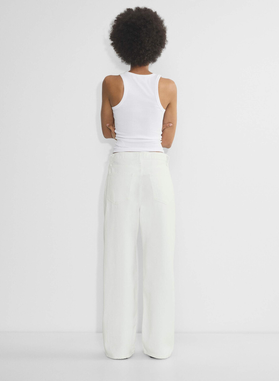 agolde lavsittende baggy jeans milkshake