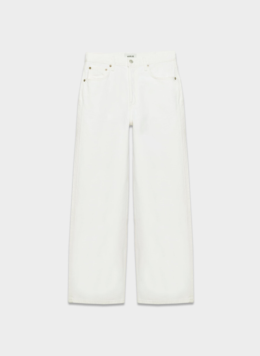 agolde lavsittende baggy jeans milkshake