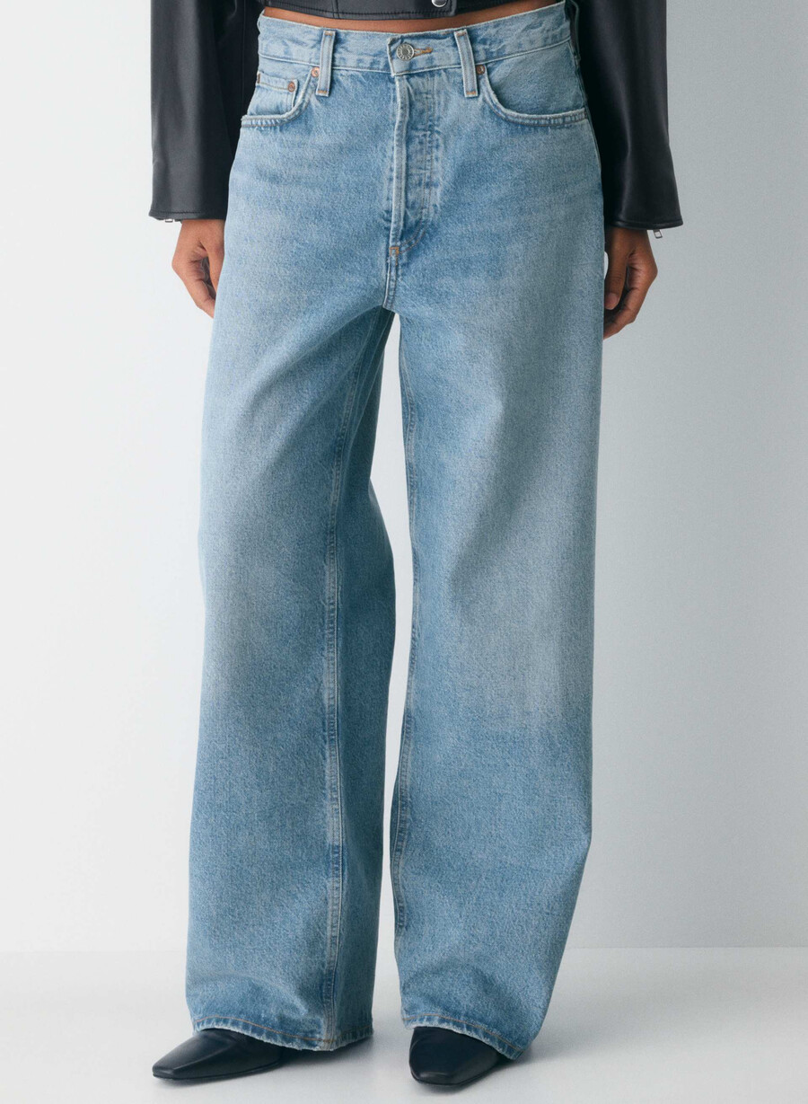 agolde lavsittende baggy jeans libertine