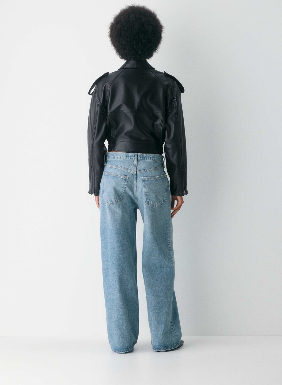 agolde lavsittende baggy jeans libertine