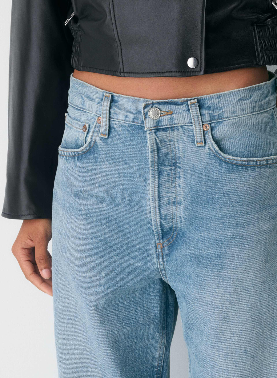 agolde lavsittende baggy jeans libertine