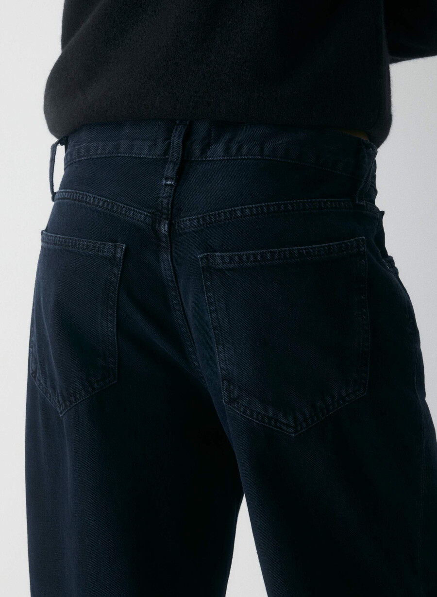 agolde lavsittende baggy jeans crushed