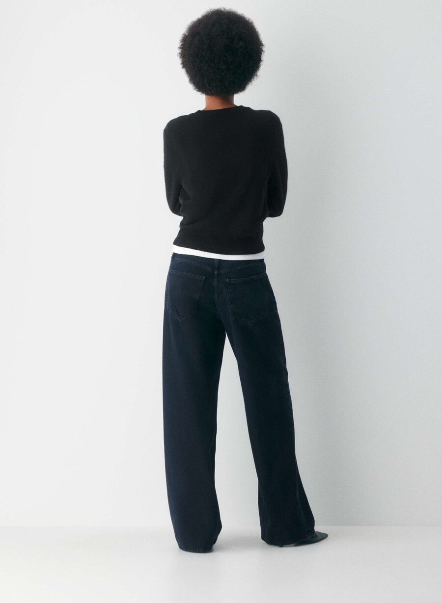 agolde lavsittende baggy jeans crushed