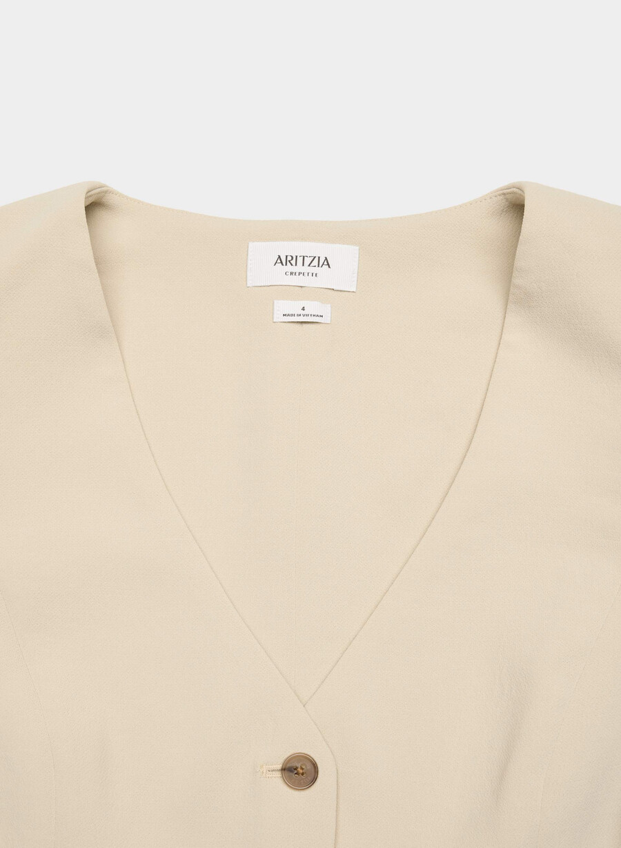 pacino vest - crepette marcona beige