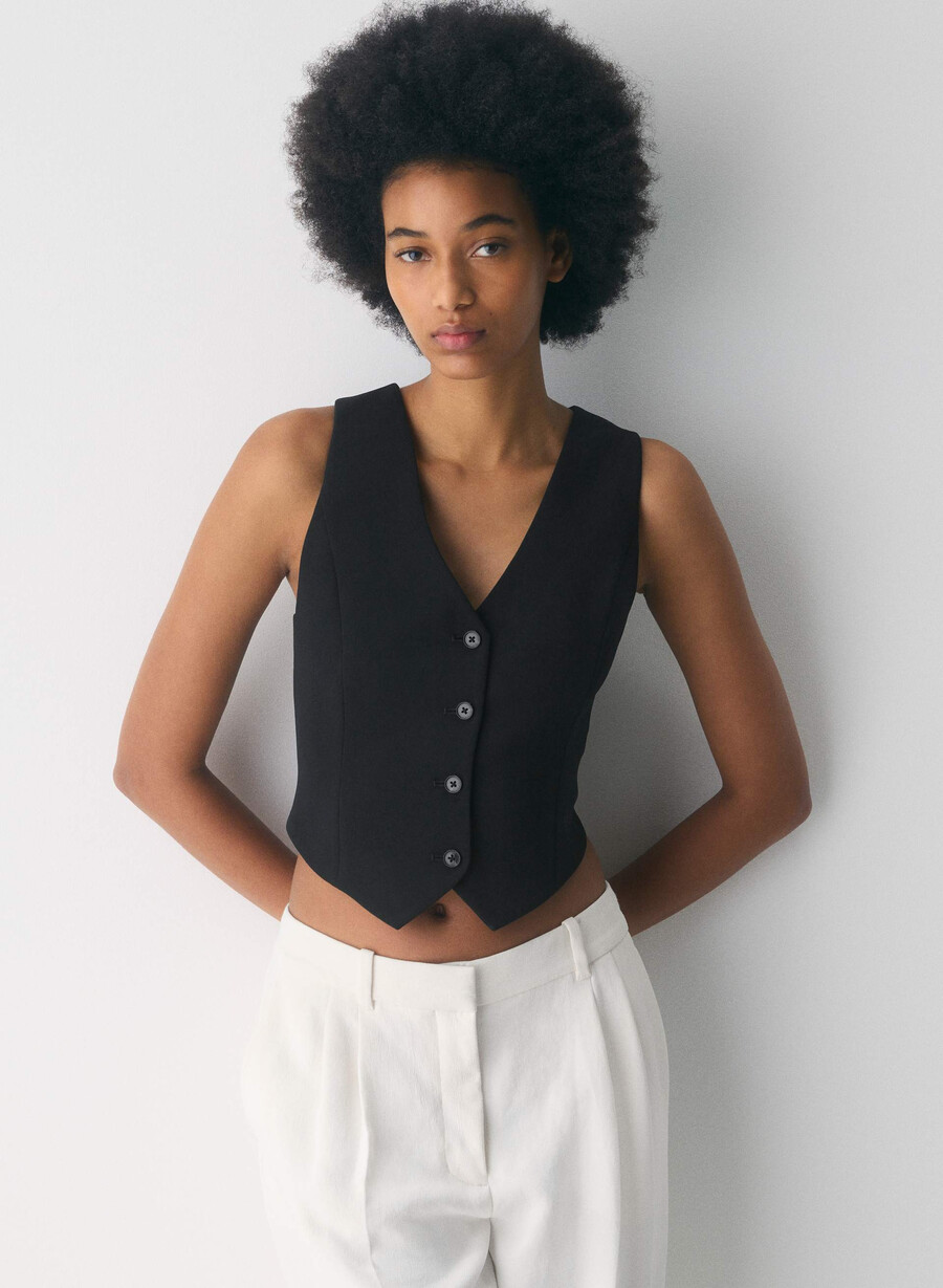 pacino vest - crepette marcona beige