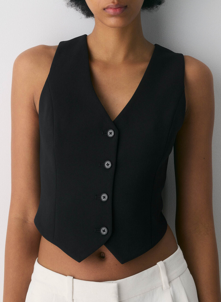 pacino vest - crepette marcona beige