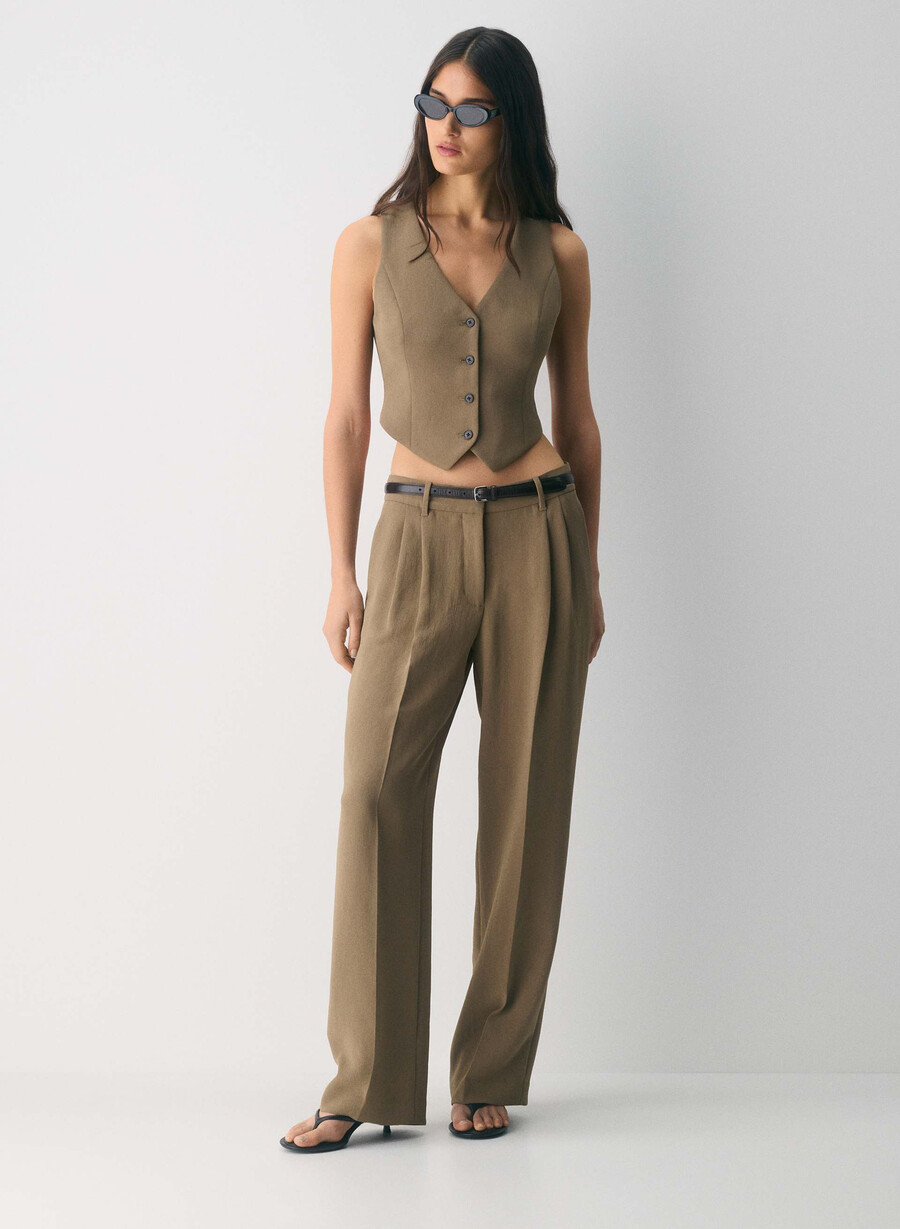 pacino vest - crepette folio brun