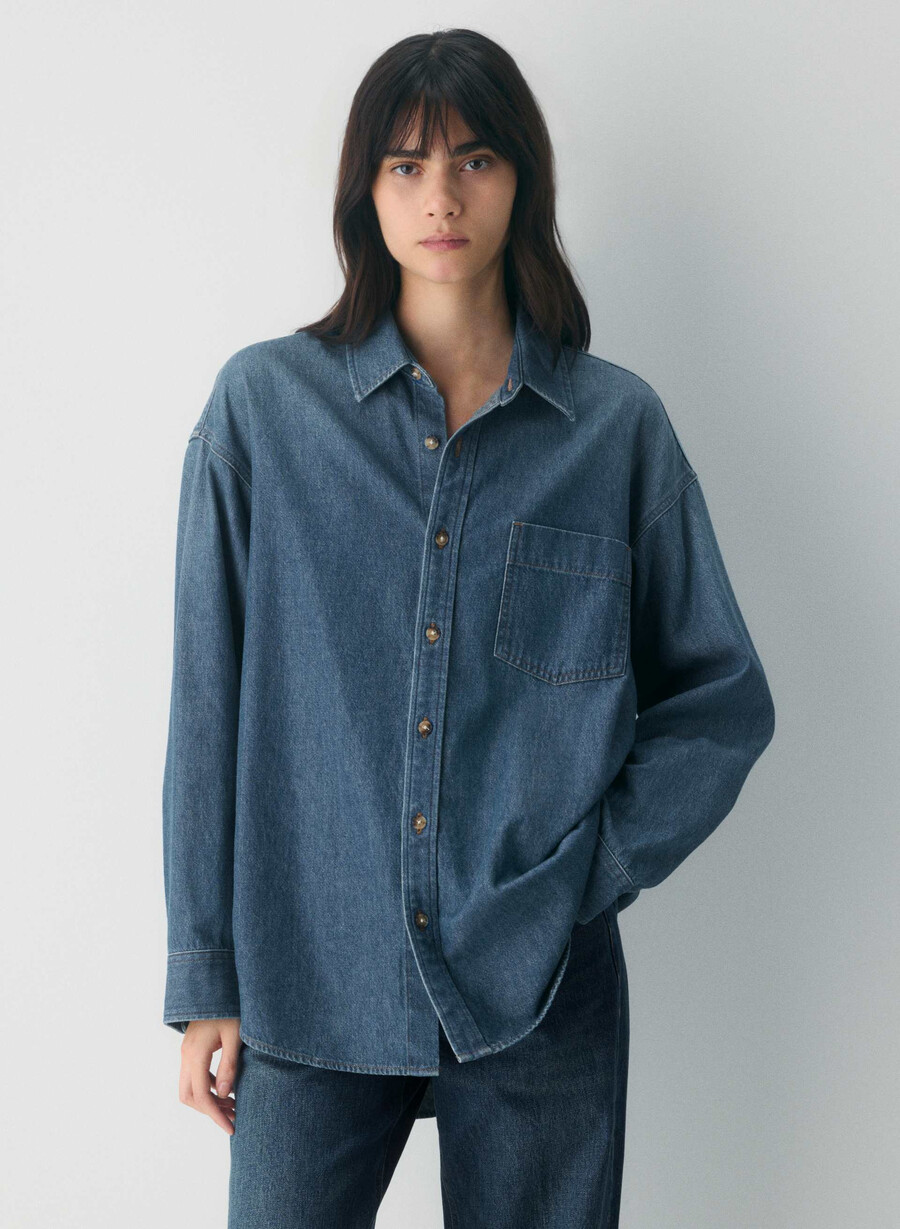 denim forum komfortabel denimskjorte fra 80-tallet be about mØrk blÅ